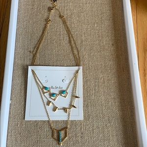 Turquoise stone layering necklace Stella & Dot